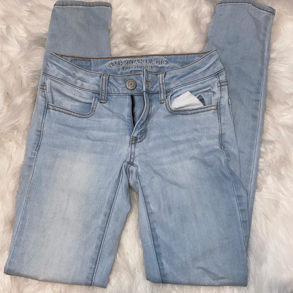 american eagle light jeggings size 00